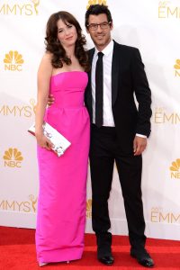 Deschanel poses with Pechenik at the Emmys. Photo Source: PA Photos (Glamour)
