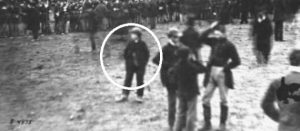 Andy says that this is a photograph of him taken at Gettysburg when he was sent there to witness Lincoln's address.