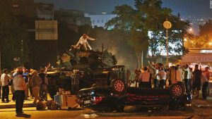 The people of Turkey fought it out in the streets during a coup attempt to overthrow the country's current president. The coup attempt failed.