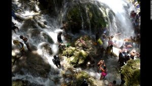 Thousands of people in Haiti took the annual pilgrimage last week to the Sacred Waterfalls where they bathed and prayed to the Erzulie, the Voodoo religion's god of love. The ask the god for good fortune and a prosperous year ahead.