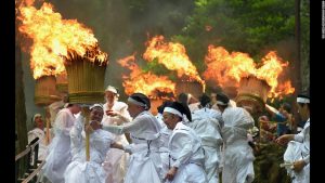 The Fire Festival, which is over 1,500 years old, was once again celebrated as a major religious holiday all throughout Japan.