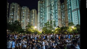 So, what is everyone doing at this park in Hong Kong? Why, playing Pokemon Go, of course!