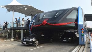 Last week, China introduced its new elevated bus that travels the city streets but straddles the road so as to not slow down regular passenger traffic.