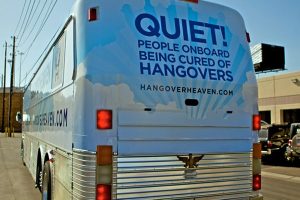 The company is in New York City and is called The Hangover Club and every Sunday their hangover bus stops at certain locations throughout the city. If you get on, you get an IV nutri-drip that will have you back to your old self in no time. Prices start at $129.