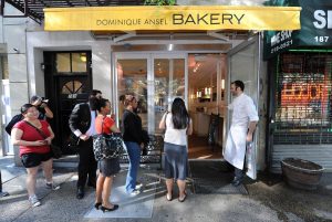 The SoHo bakery, apparently quite famous for its cronuts, across the street from where Andrew Lang peacefully died on a park bench.
