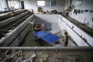 Ukrainian soldiers take a break from a war that has been raging since 2014 and has killed nearly 10,000 so far. Everyone is weary of the war but no one is hopeful that it will soon end.