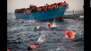 The migrant crisis continues to assail Europe as thousands flee from war and poverty in the Middle East and Africa. These people were rescued off the coast of Libya.