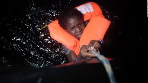 The migrant crisis in the world continues as thousands continue to flee from Africa and the Middle Eastern countries. This woman was lifted out of the Mediterranean Sea near Libya last week.